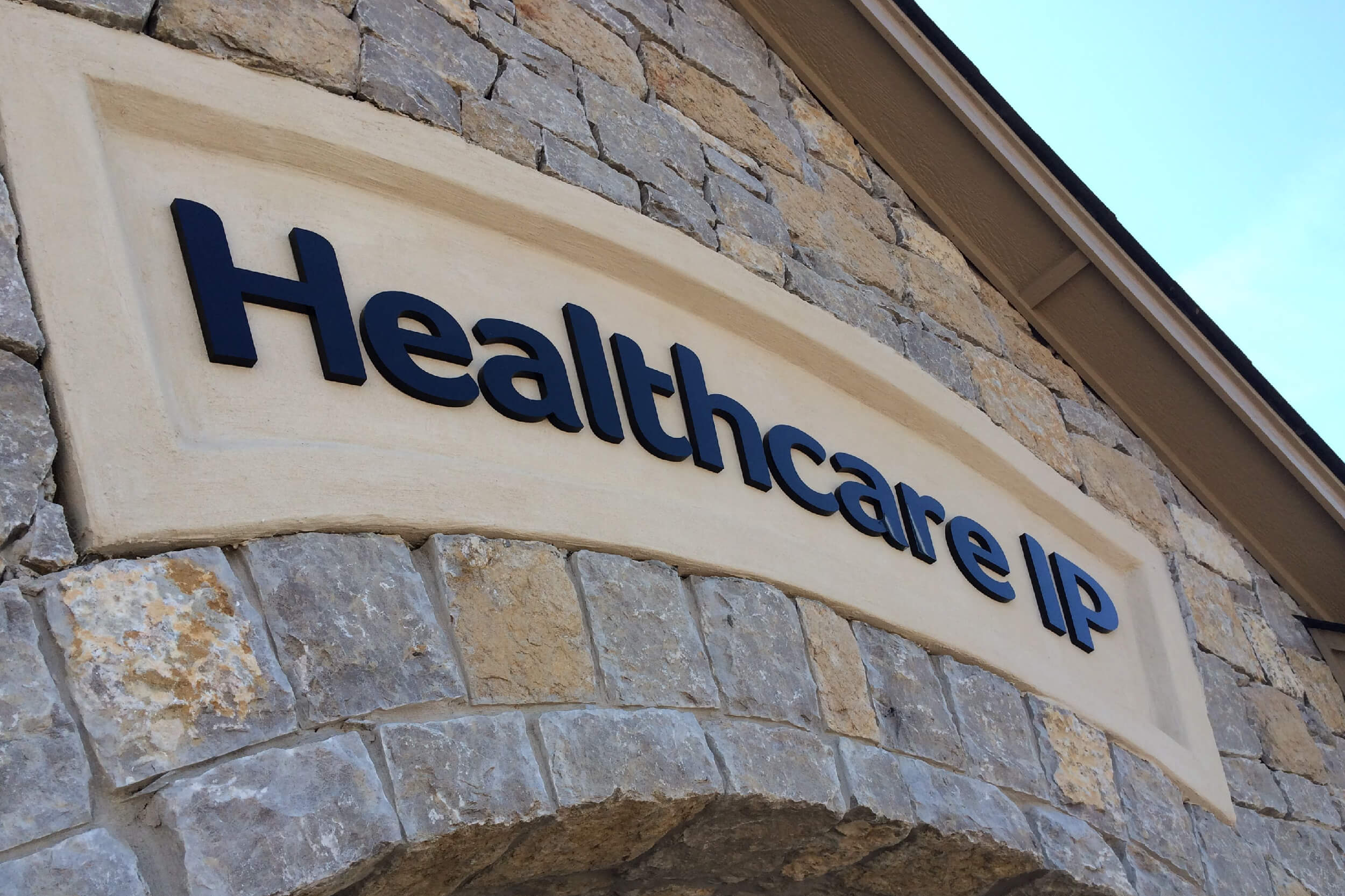Acrylic Letters Applied to Stucco
