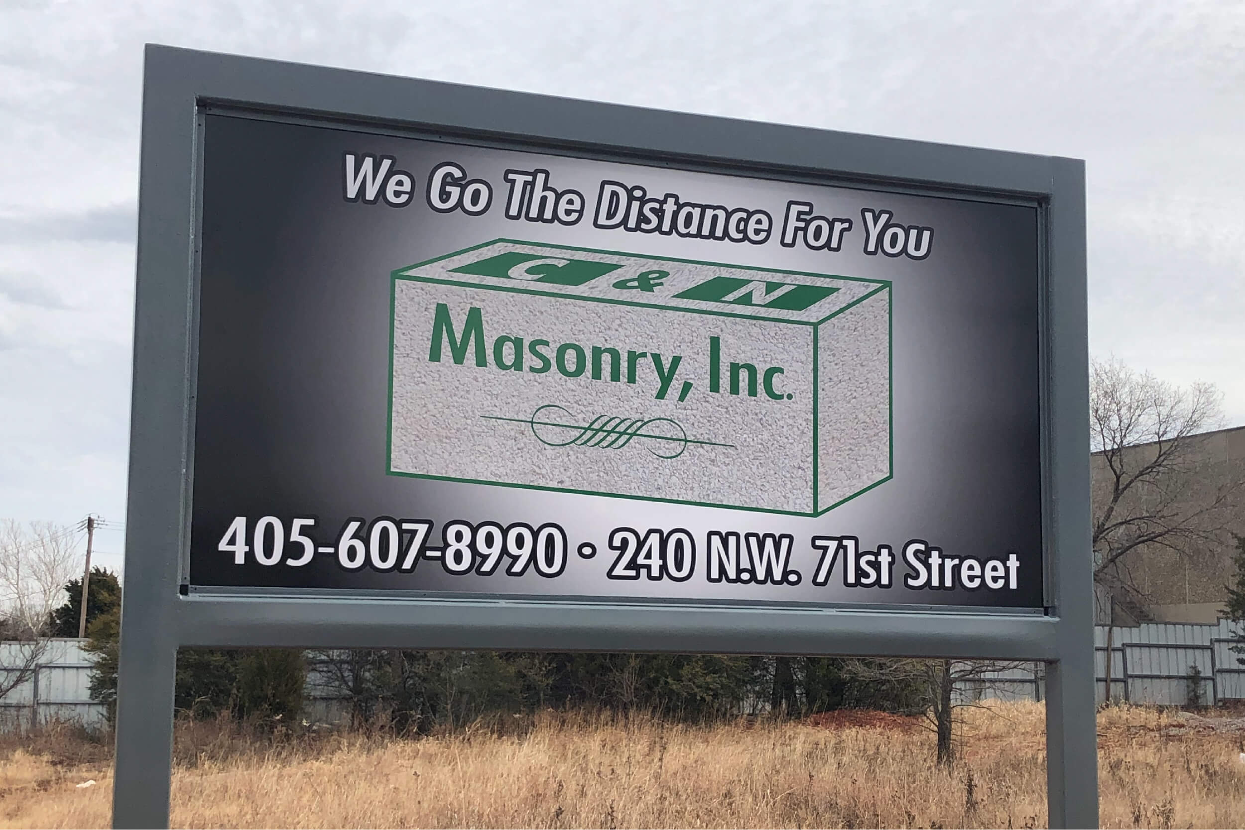 4 x 8 Aluminum Composite Mounted in Customers Steel Frame