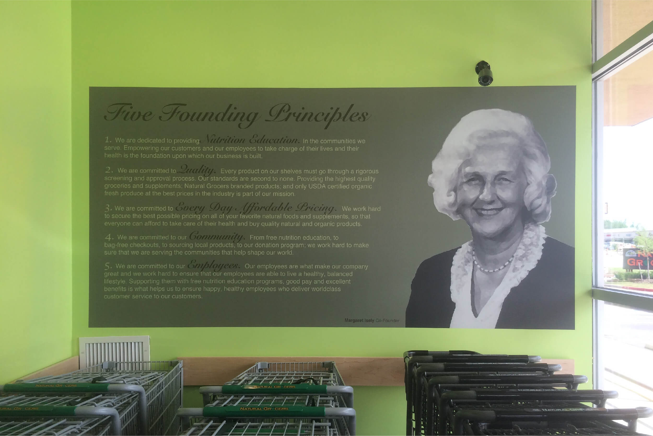 Matte Vinyl Graphic Applied to Painted Wall