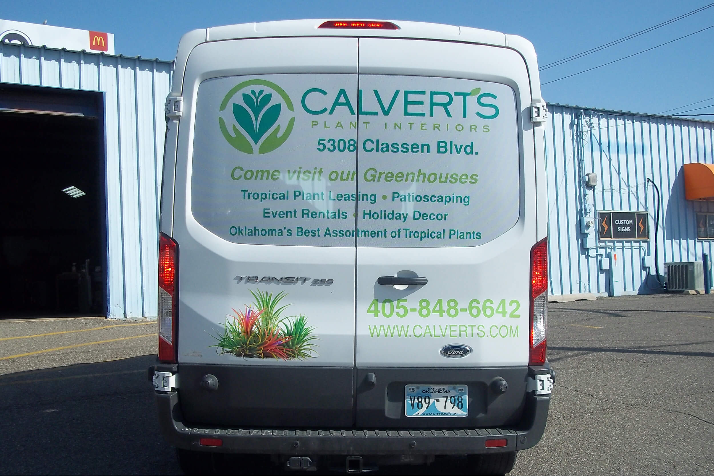 Perforated Window Film and Cut Lettering